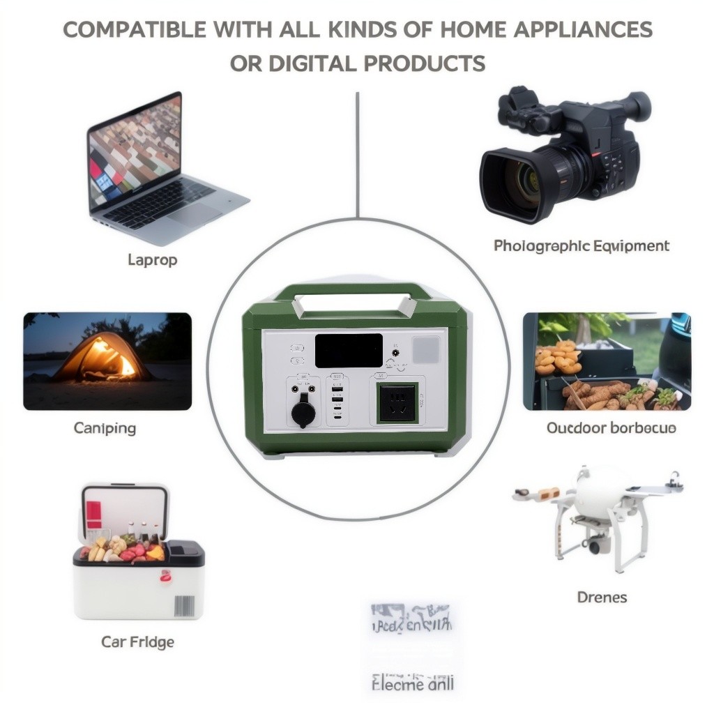 Home Energy Storage System USB Type-C QC 3.0 Output Power 18W MPPT Support Portable Power Source For Camping