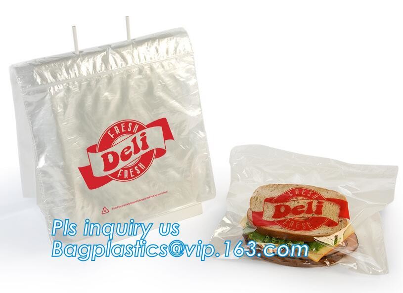 LDPE PP zipper or slider custom print plastic deli saddle bag, PE Saddle Deli Bag,Slider saddle bag, Deli Saddle Bag wit