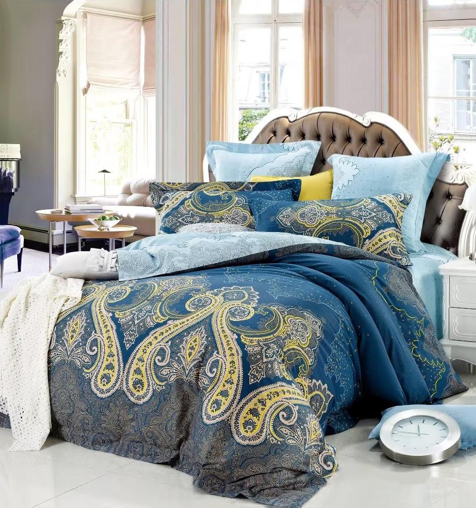 Customized Size Woven Winter Warm Sabanas Duvet Cover Bedding Sets Luxury Queen Comforter Sets