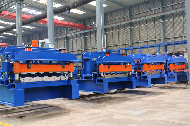 Automatic Color Steel Roof Panel Glazed Tiles Sheets Making Roll Forming Machine