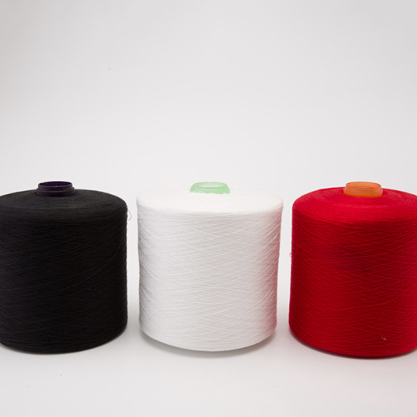 White Spun Polyester Yarns 202 302 402 502 For Textiles
