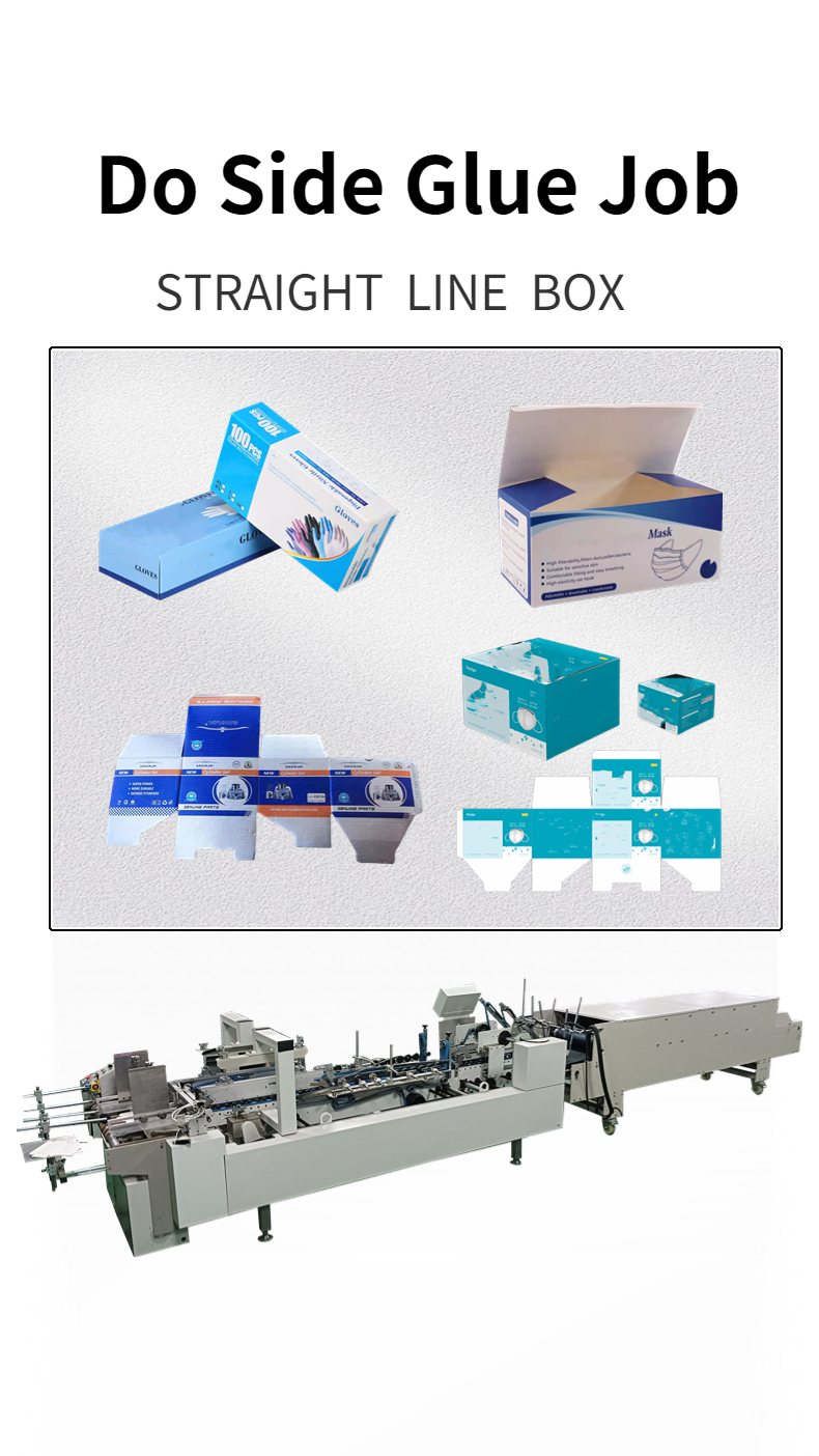 CQT 800 Water Soluble Cold Glue Automatic Gluer Folder Machine for Cardboard/Corrugated Boxes