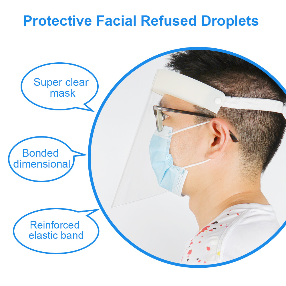 Anti Fog Reusable Eco Clear Full Cover Safety Face Visor Face Shield Custom Logo Protective Face Shield