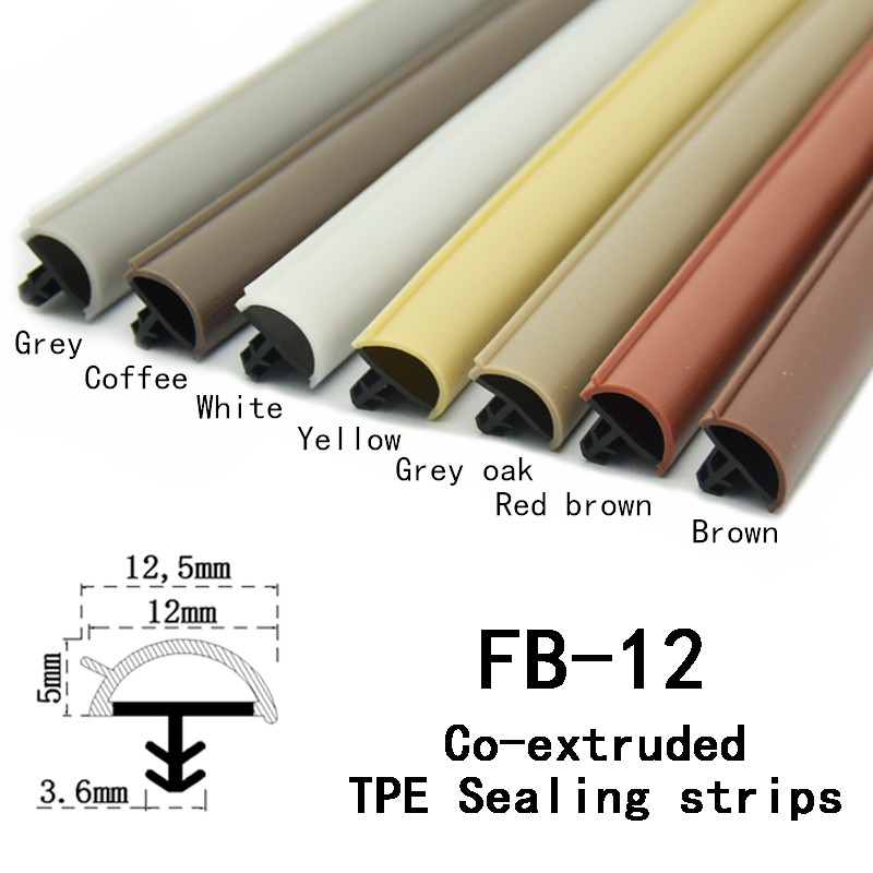 3*6mm D Shape High Resilience Wooden Door Bottom Seal Weather Sealing Strips