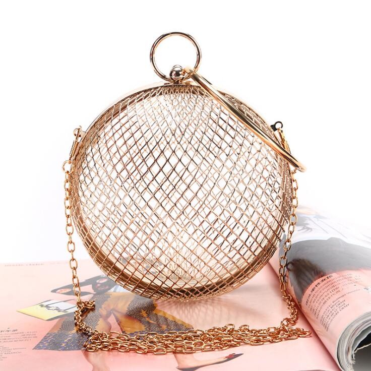 O Ring Round Purse Frame Iron Ball Shape Clutch Frame With Handle