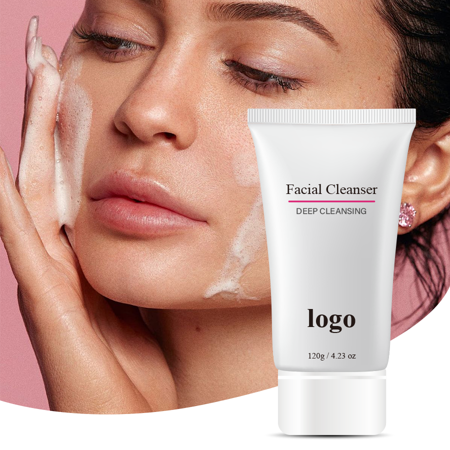 Custom Organic Unisex Face Wash Adult Facial Cleanser Gel with Lightening Properties Made From Compound Essential Oils
