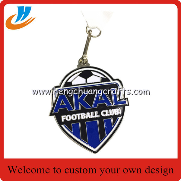Soft enamel metal medals,zinc alloy die casting 60mm medal with silver plated