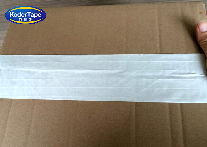 Reinfoced White Color Kraft Shipping Tape Fiber Glass Gummed Jumbo Rolls