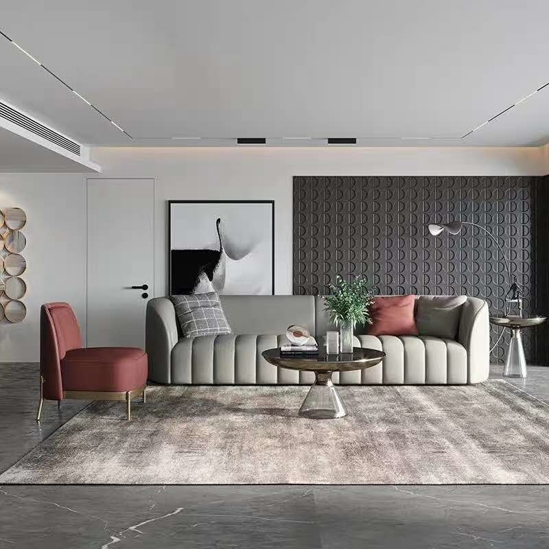 Customized Luxury Hotel Furniture Modern Genuine Leather Sofa