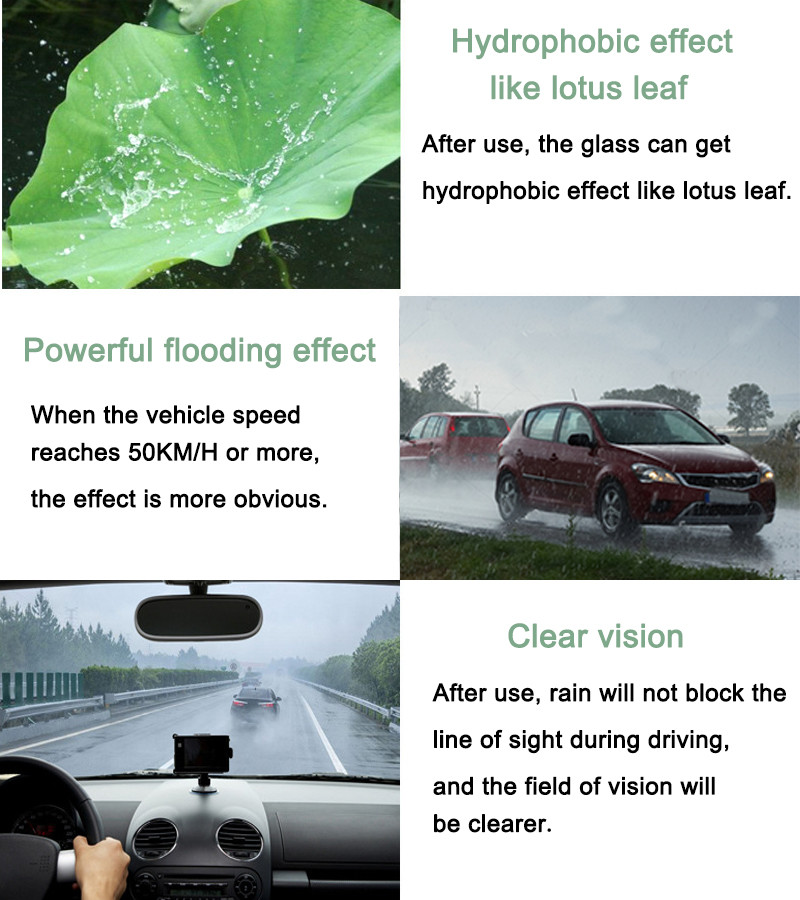 Hydrophobic Car Coating Spray For Automotive Windshield Glass Stains 200ml