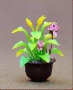 China model potted plant,model material,doll house decoration flower potted plant,artificial pot,1:25,3CM potted plant on sale