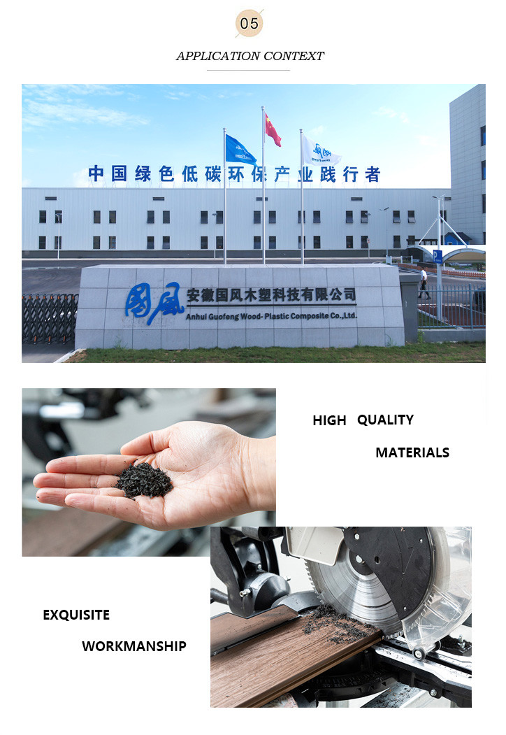 Outdoor Waterproof Anti Slip Co Extrusion Composite Decking Wood Plastic WPC Crack Resistant