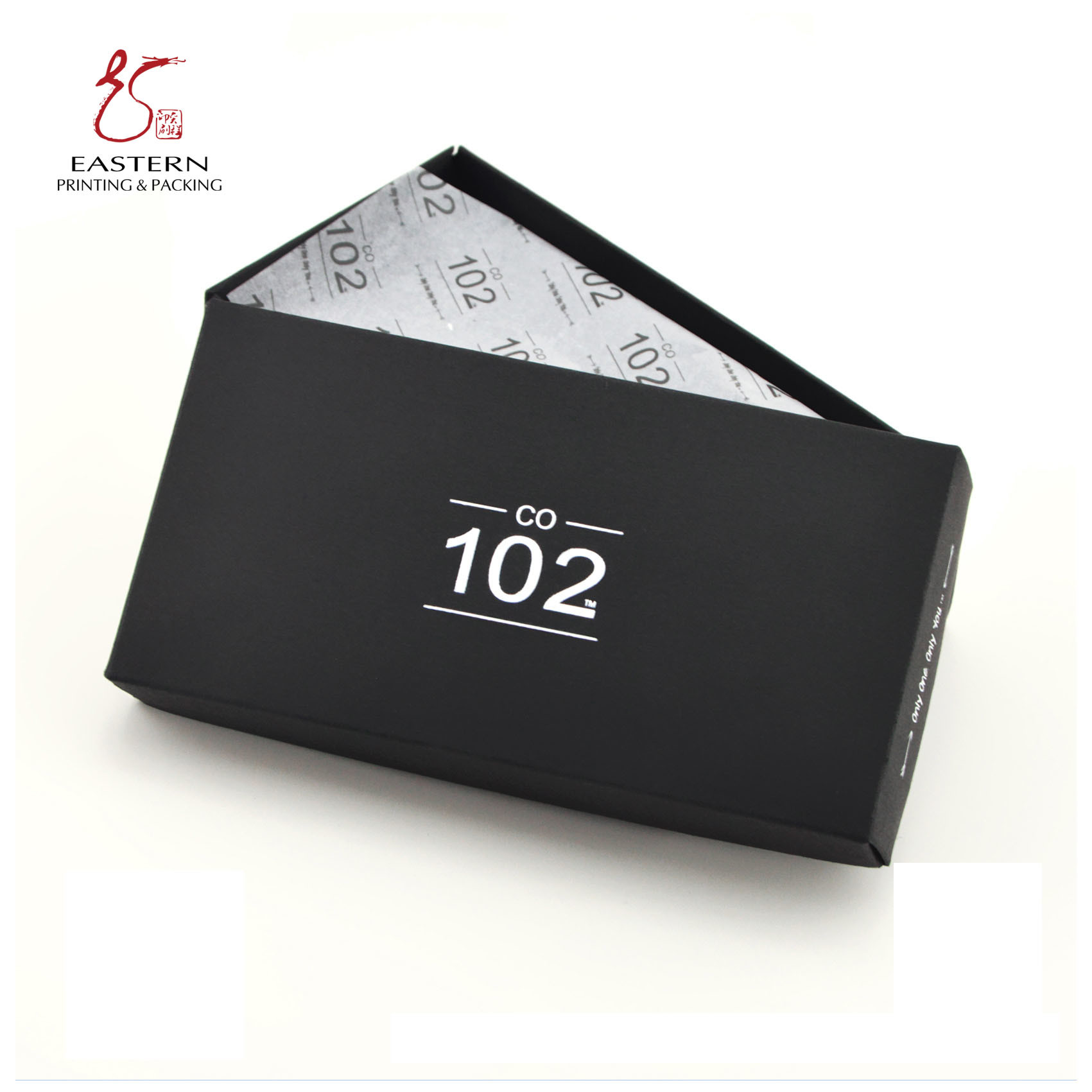 Square 350gsm Black Cardboard Packaging Boxes , Tie Packaging Boxes 10cm Width