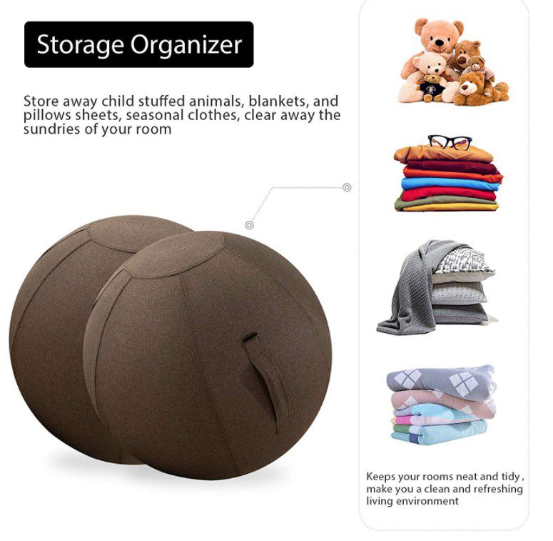 Linen Material Yoga Ball Cover for Office Gym Balance Exercise Inflatable Pvc Ball