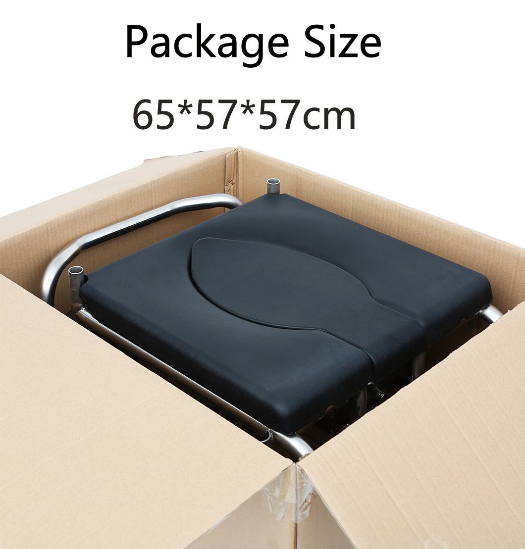 Wholesale Manufacturer&prime;s High-Quality Steel Light Weight Commode Wheelchair for Disabled Person