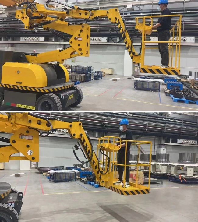 Diesel Engine / Battery 16m 18m 20m Mobile Man Lifting Platform For Aerial Works
