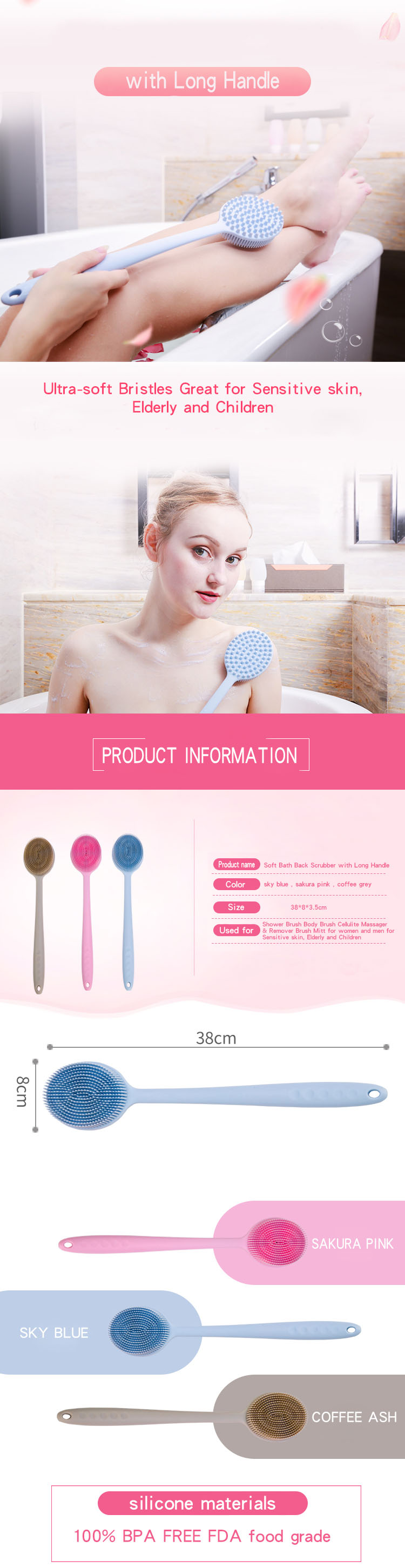 Multifunction Dehumidification Silicone Shower Brush
