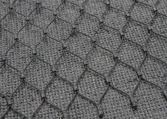 1.5mm 7x7 Knotted Black Oxide Wire Rope Mesh