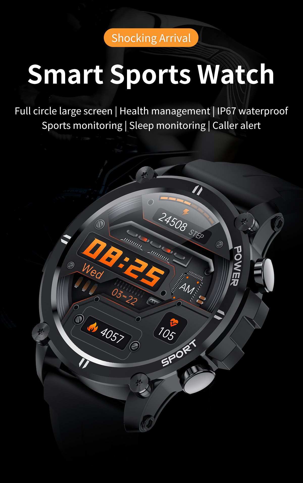 H32 Sport Smart Bracelet Super Light Android ISO Blood Pressure SPO2 Sleep Tracker