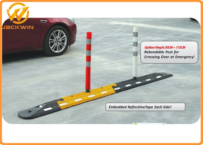 Reflective Flexible Delineator Post With Black Rubber Base Customized Height