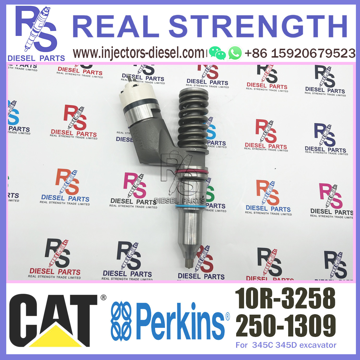 C13 CAT Perkins Diesel Fuel Injectors 250-1309 2501309 10R-3258 10R3258