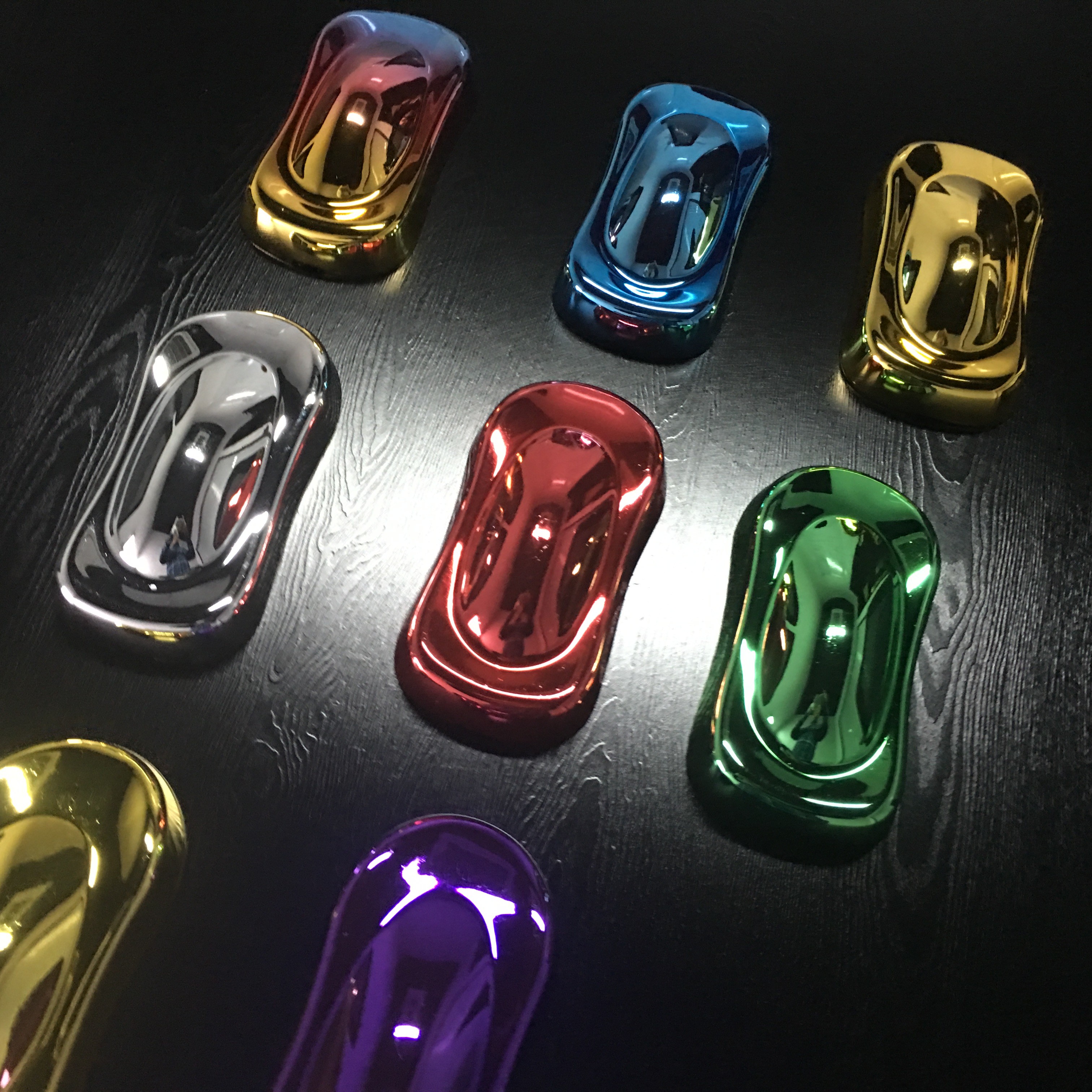Fadeless Multicolor Spray Chrome System Chrome Plating Coating On Car Mould Display Car Speed Shape