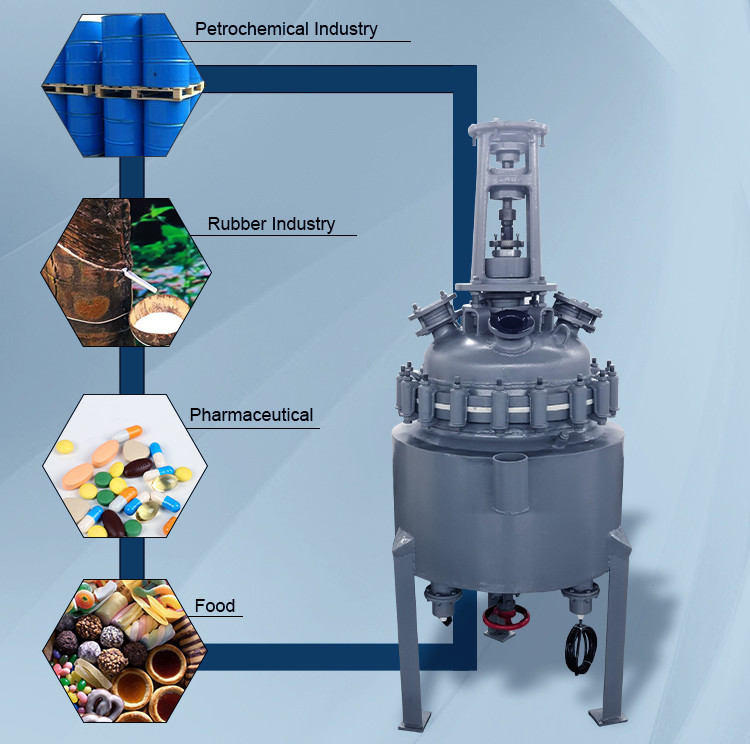 Paddle 300L Chemical Reactor Cladding Cubic Glass Lined Reactor