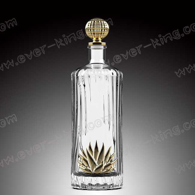 Super Flint Round Liquor Glass Bottle Empty Customized 750ml