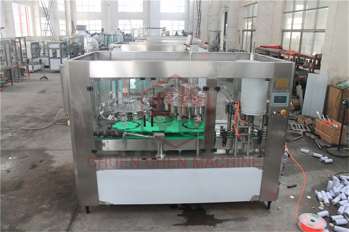 Auto Red Bull Juice Soft Drink Beverage Filling Line Can Filling Machine High Speed