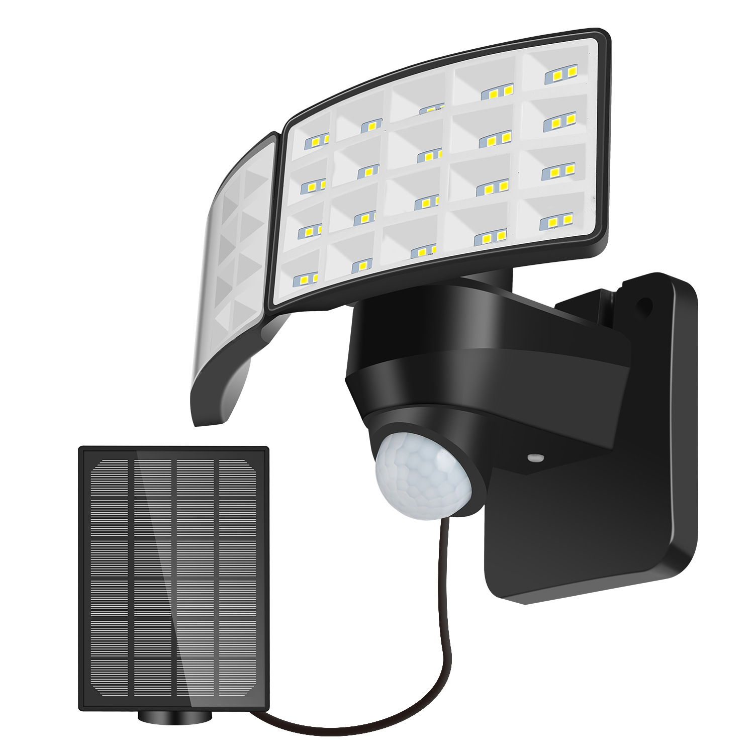 3.7V 4400mAh 6000-7000K Solar Motion Sensor Wall Light ABS Material