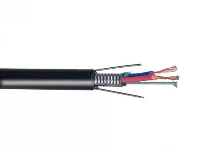 Mobile Networks 6 Core3.0mm Hybrid Fiber Coaxial Cable , PBT Hybrid Fiber Copper Cable