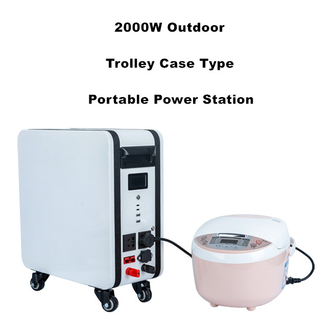 Ready to go with our Outdoor 2kw Trolley Case Type Portable Power Station 25.6v 78Ah 32700