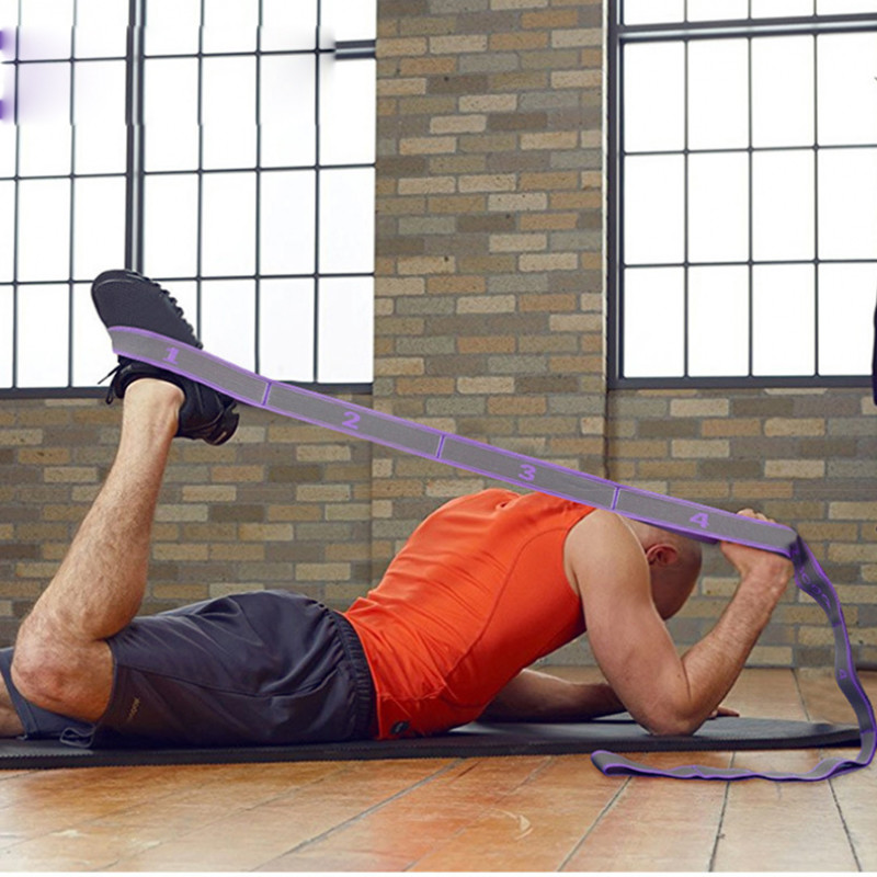 Custom Adjustable Long Polyester Latex Elastic Exercise Resistance Bands for Latin Dance Fitness
