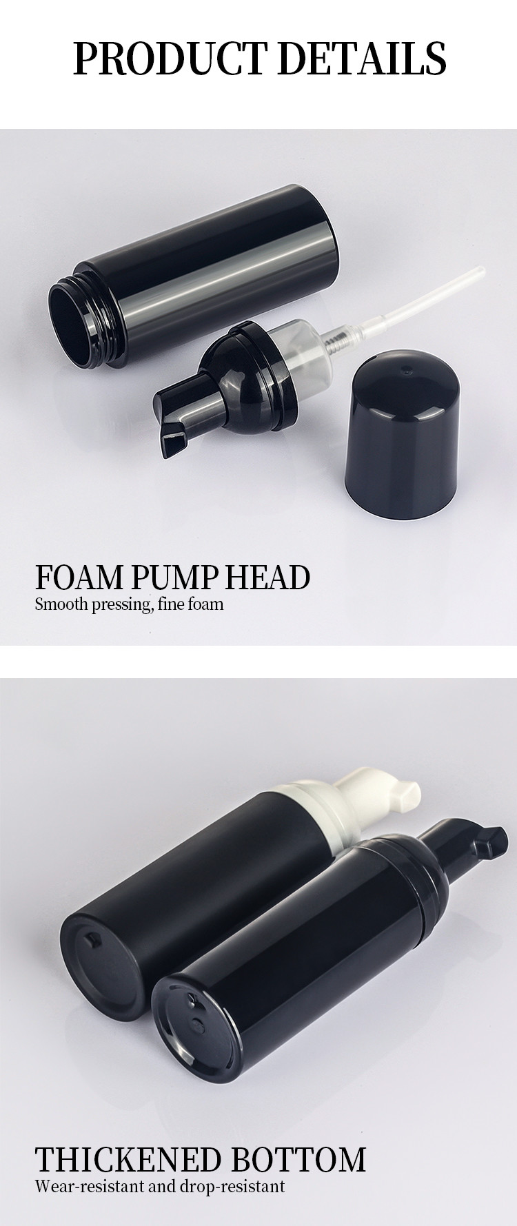 60ml Cosmetic Foam Bottle Facial Cleanser Foam Pump Dispenser Bottle