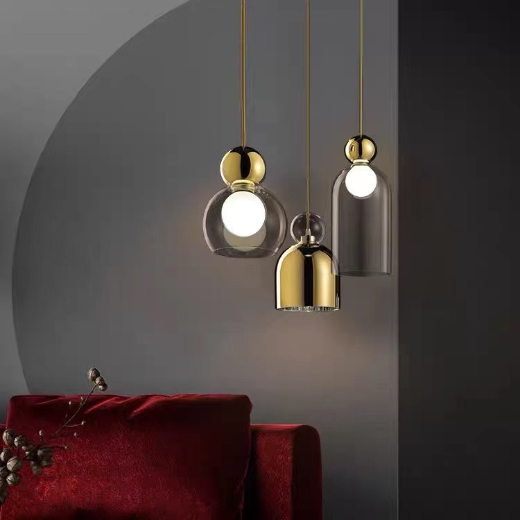 Glass Chandelier Ceiling Luxury Interior Led Design Modern Hanging Lamps Pendant Light