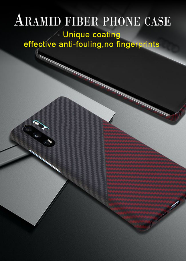 SGS Approved Black And Red Aramid Huawei P30 Pro Full Body Case