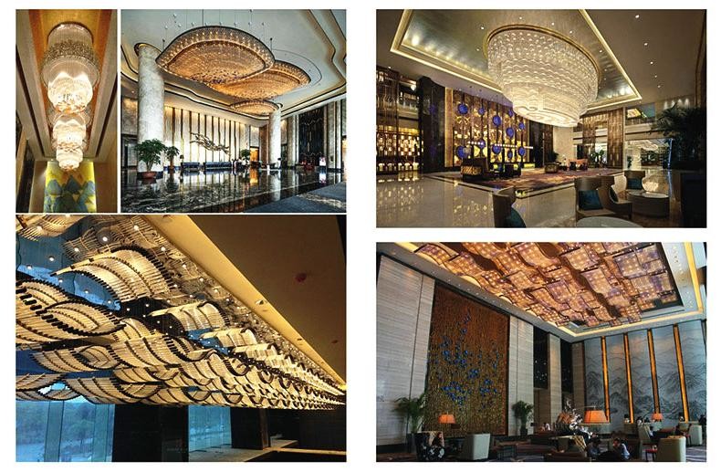 Creative Art Luxury Crystal Chandelier For Art Exhibition Hall Or Conference Hall