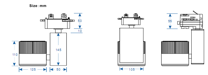 15w 20w 30w 40W 50w led track light CE RoHS certification