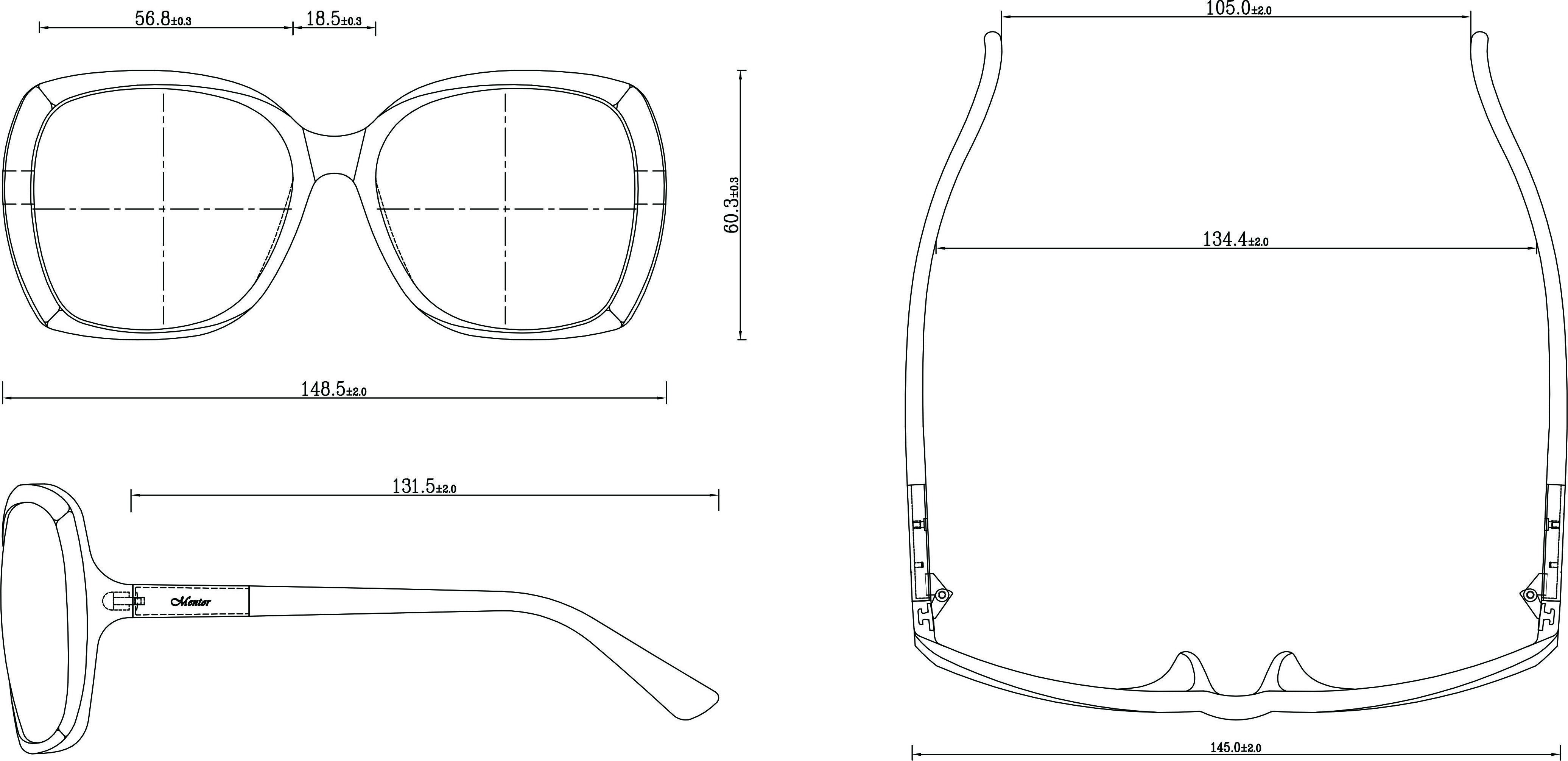 High Durability UV Rays Protection Glasses 59-17-135mm Anti Germs