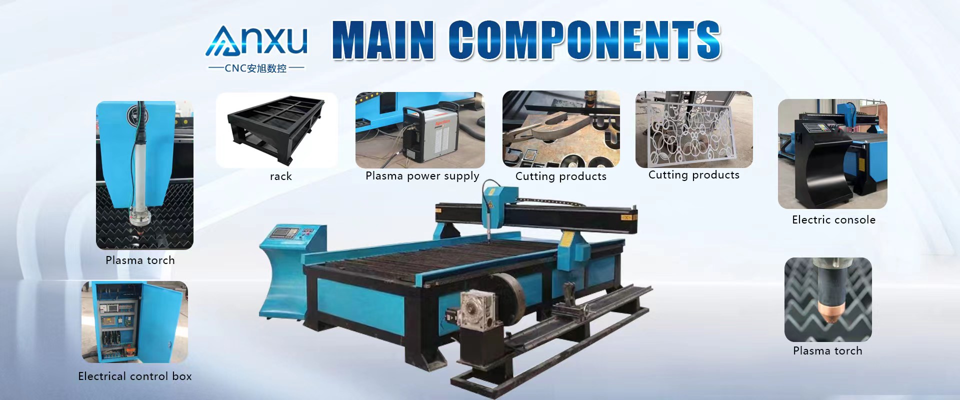 Professional 7.5KW Plasma CNC Machine For Industrial Metal Cutting