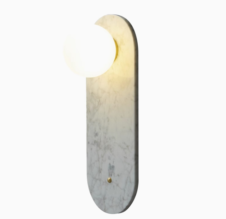 Hotel villa background wall decoration lamp B&B guest room natural marble entrance bedroom wall lamp