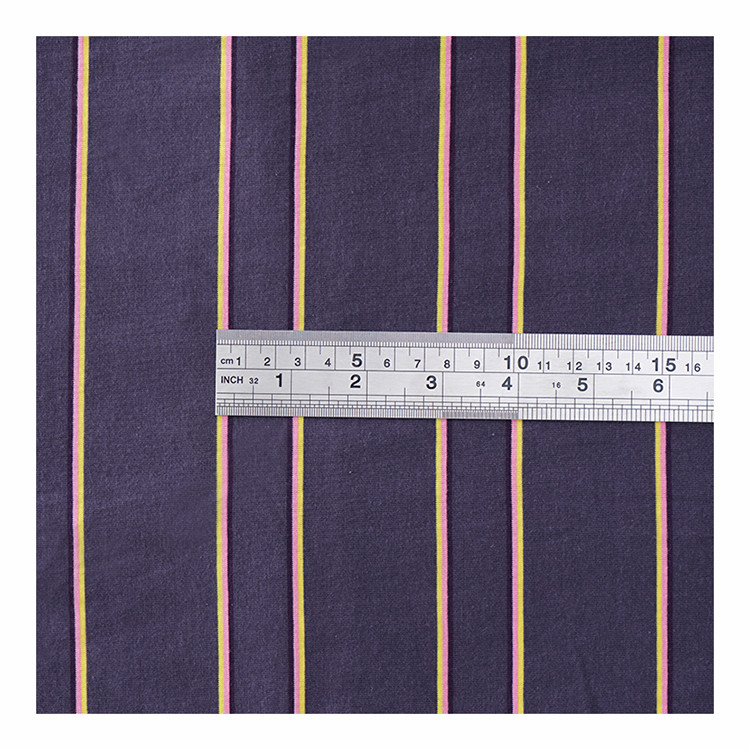 Naturally Hygroscopic Comfortable And Healthy Striped Knit Fabric For Casual Wear