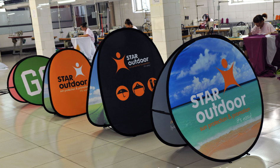 Factory Pop up banner used for trade show