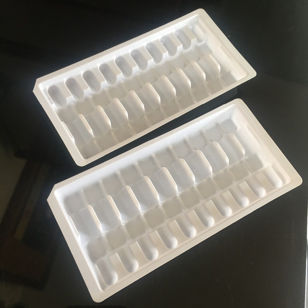 Transparent 0.5mm PVC Plastic Tray Packaging 3ml Vial Plastic Medical Tray