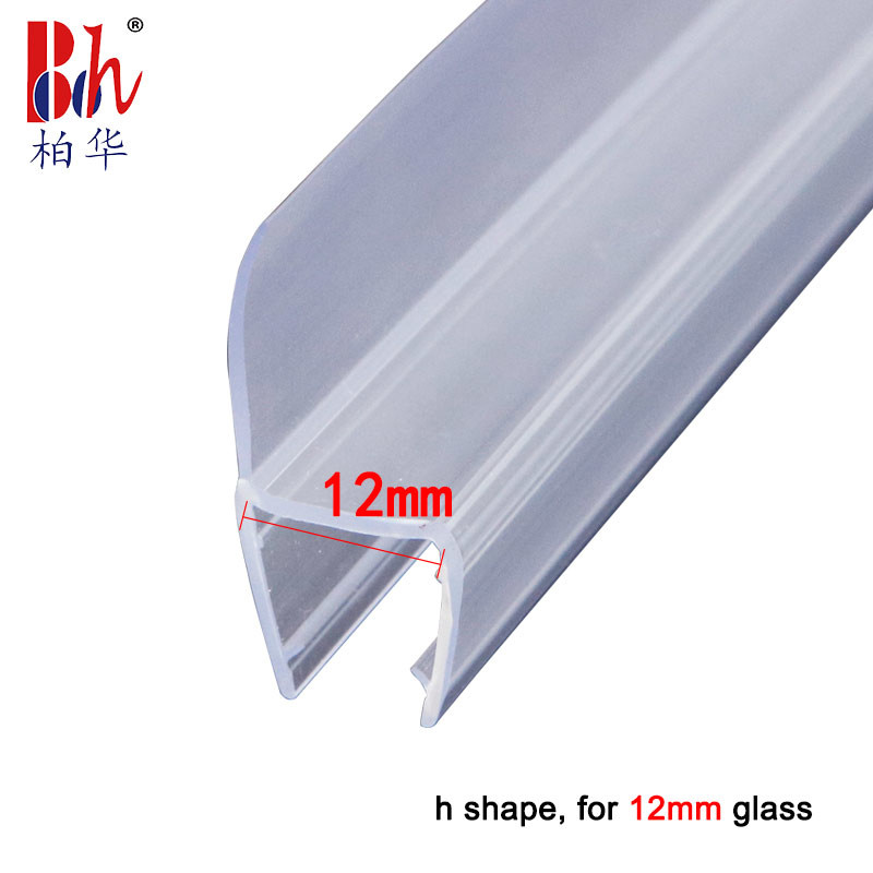 Frameless Sliding Shower Door Vertical Seal Strip PVC Water Retaining Fittings