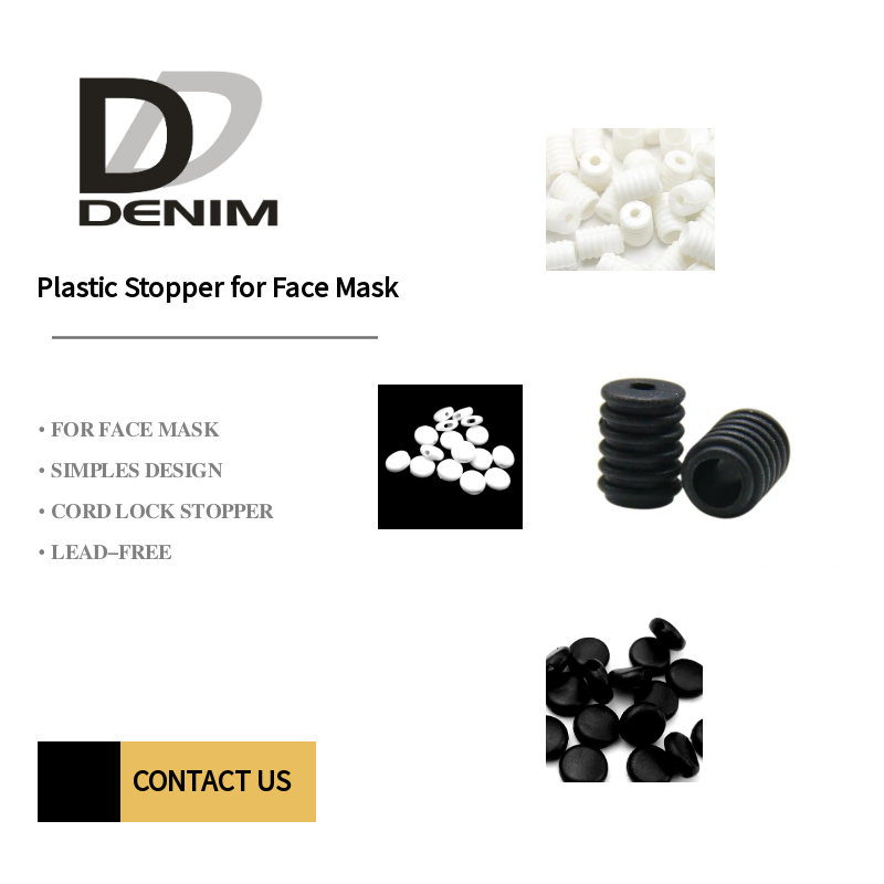 White & Black Plastic Ear Loop String Adjuster, MASK G2- Stoppers