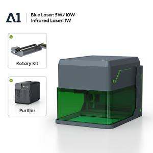 China A1 5W Mini Laser Engraver, High-speed 8000mm/min Laser Cutter, Portable Laser Engraver, Suitable For Wood, Leather, Acrylic, Painted Metal, Class 1 Mini Laser Engraver on sale