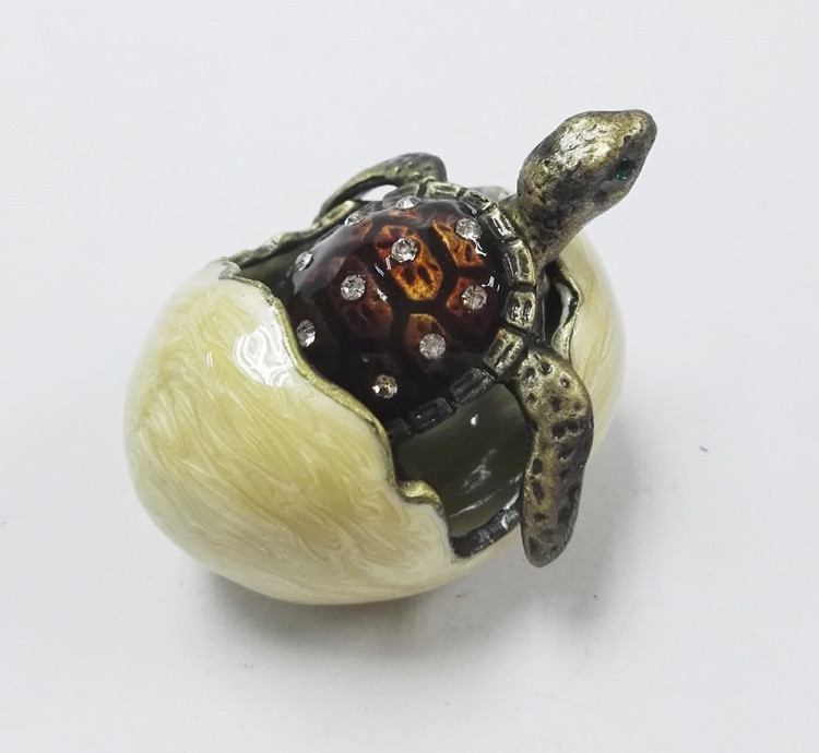 Home Decorative Metal Craft Dragon Turtle Trinket Box Jewelry Box