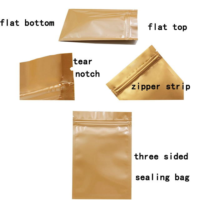 Reclosable Three Side Seal Pouch 8*8cm Packaging Zipper Bags For Dry Fruits