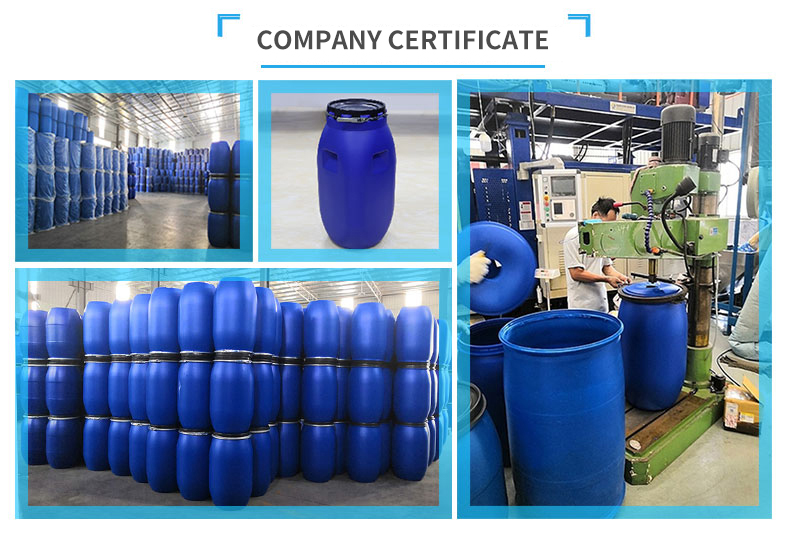 HDPE Blue 60L 55 Gallon Plastic Drum With Pastic Handle OEM ODM